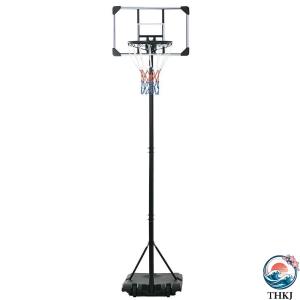 バスケットゴール 屋外 家庭用 練習用 179〜270cm 12段階高さ調節可能 THKJ ミニバス対応 ゴール 移動式 バスケ 工具付き 子供 大人 キッズ ジュニア 小学生