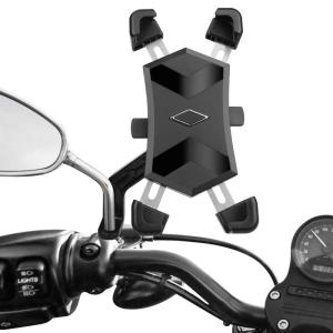 HASAGEI 自転車 スマホ ホルダー バイク用 携帯ホルダー 2020最新改良 自動ロック 片手操作 落下防止 振れ止め 360°回転可
