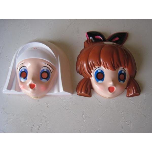 お面　怪盗セイント・テール　２個セット　羽丘芽美　シスター聖良　立川恵　少女漫画　おめん　1994年...