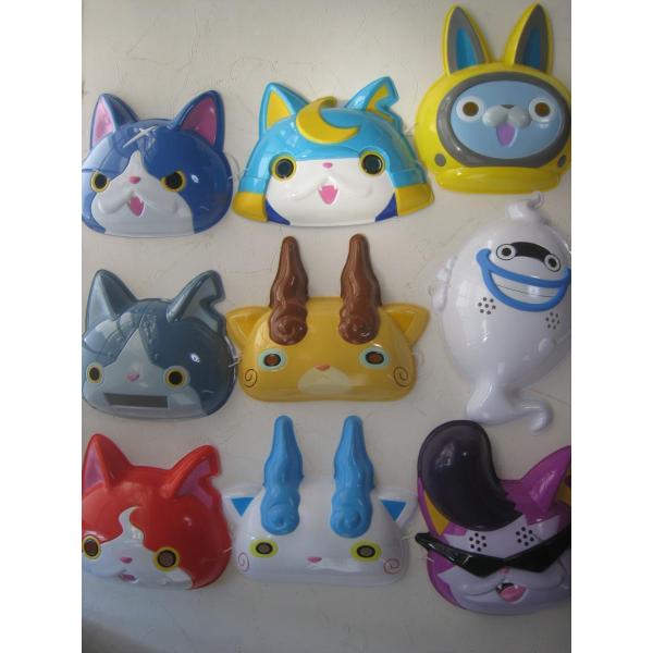 お面　妖怪ウォッチ　9個セット　アニメ　2014年　ジバニャン　ウィスパー　お祭り　縁日　おめん