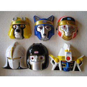 お面　忍者戦隊カクレンジャー　6個セット　無敵将軍　五獣将　東映　1994年　スーパー戦隊シリーズ　...