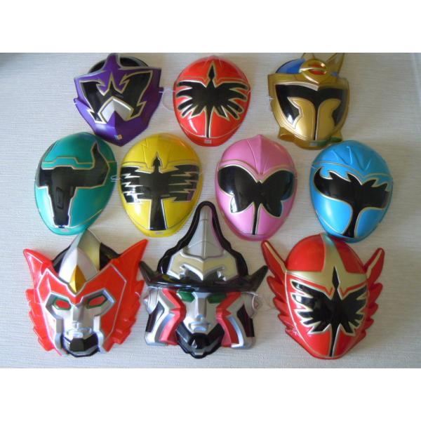 お面　魔法戦隊マジレンジャー&amp;ロボ　10個セット　東映　テレビ朝日　2005年　特撮テレビドラマ　ス...