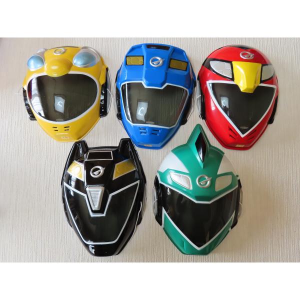 お面　炎神戦隊ゴーオンジャー　5個セット　お祭り　東映　2008年　特撮テレビドラマ　スーパー戦隊シ...