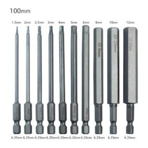 六角レンチビット 100mm ロング 10本セ...の詳細画像1