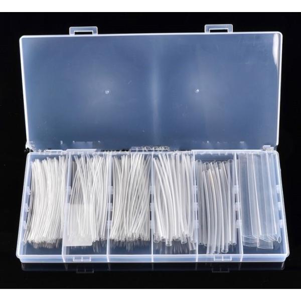 熱収縮チューブ 透明 6種、150個セット 絶縁チューブ 長さ100mm 高収縮率/高難燃性 カラー...