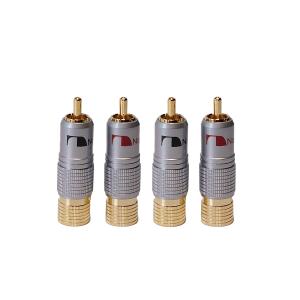 金メッキRCAプラグ2個Set はんだレスタイプ (RCA PLUG TYPE B) : NFJ