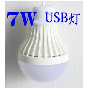 USBタイプ LED ７W ON/OFF スイッチ付 アウトドア 非常用に 電球