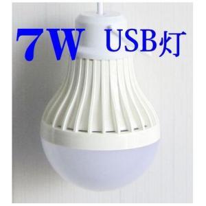 USBタイプ LED 電球 ７W ON/OFF スイッチ付 アウトドア 非常用に