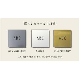 表札 アクリル ステンレス調 3mm厚 正方形...の詳細画像3