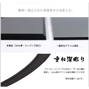 表札 3mm厚 アクリル表札 正方形 100m...の詳細画像2