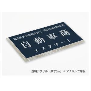 表札 古物商 プレート 許可 標識 クリアフレ...の詳細画像3