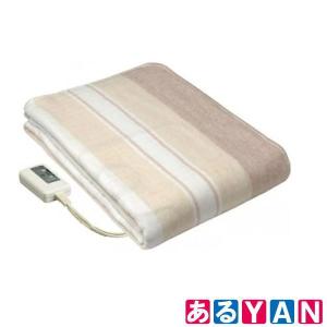 ヒロックス 電気かけしき毛布 HKS-76 ボーダー柄 188×130cm 掛敷 ダニ退治 電気毛布