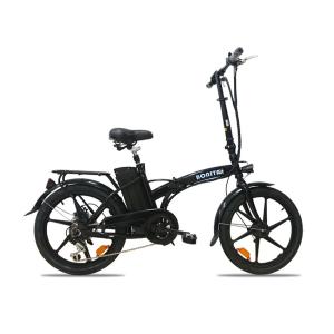 電動自転車 モペット版 ペダル付 ボニータ20 BONITA-20 36V大容量リチウム電池搭載 折りたたみ可能 シマノ製６速変速ギア搭載 デジタル表示計装備