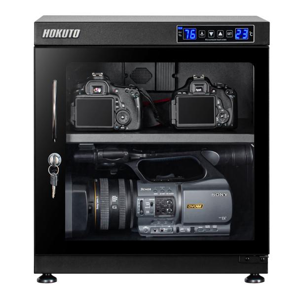 HOKUTO 防湿庫・ドライボックス HK-80 ワイドタイプ　全自動除湿 5年保証 送料無料 内蔵...