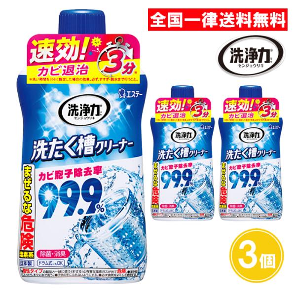 洗浄力 洗たく槽クリーナー 550g 3個セット 洗濯槽クリーナー エステー