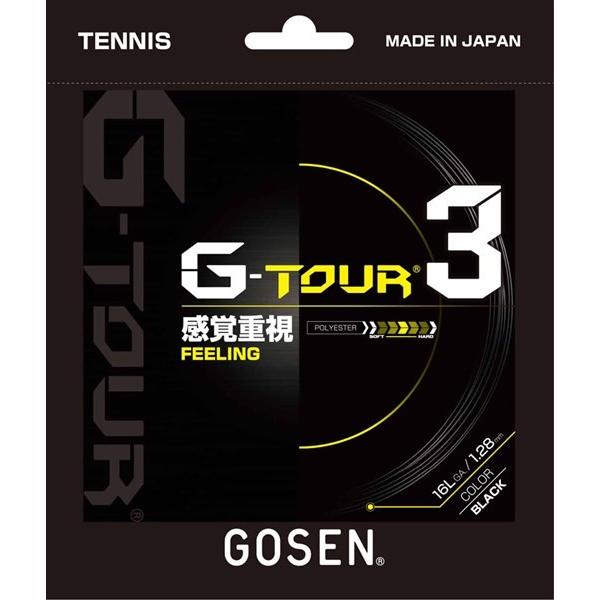 GOSEN（ゴーセン）　TSGT30BK　硬式テニス用 ガット G-TOUR 3 16L ブラック　...