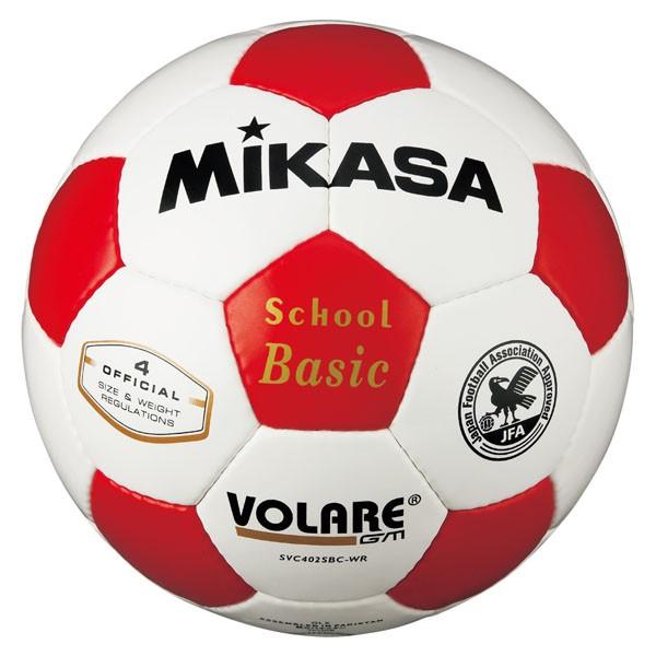 ミカサ（MIKASA）　サッカーボール4号検定球　SVC402SBC　サッカー　ボール　シロ/アカ　...