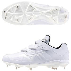 MIZUNO（ミズノ） 野球 スパイク マジックテープ 白 ホワイト 金具