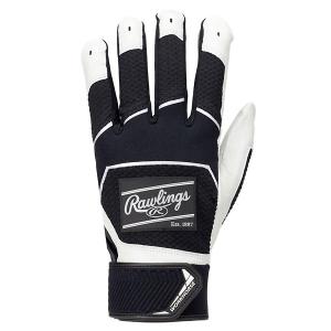 ローリングス（Rawlings）　WH22BG  B　野球  バッティンググローブ  両手用 パッチロゴ バッティンググラブ 天然皮革 23SS｜as-y