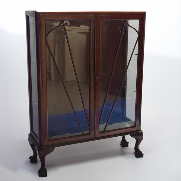 ＃3514アンティーク家具UKイギリス原産1930年代ディスプレイキャビネットヴィンテージ キャビネ...
