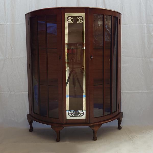 ＃3535アンティーク家具UKイギリス原産1930年代ディスプレイキャビネットヴィンテージ キャビネ...