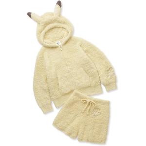ポケモンスリープ ピカチュウパーカ＆ショートパンツセット フリーサイズ ジェラートピケ レディース｜asada-net