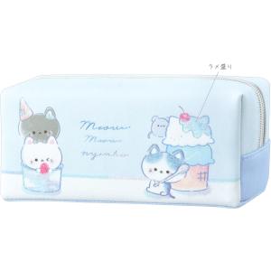 CRUX（クラックス） もちぽぽ ツインファスナーペンケース 筆箱 ねこぽ