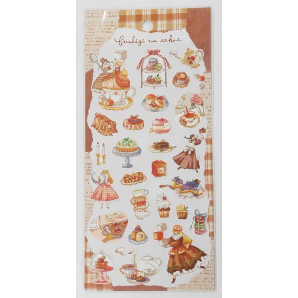 フシギなセカイ　ステッカー　あたふた支度のティーパーティー　82413