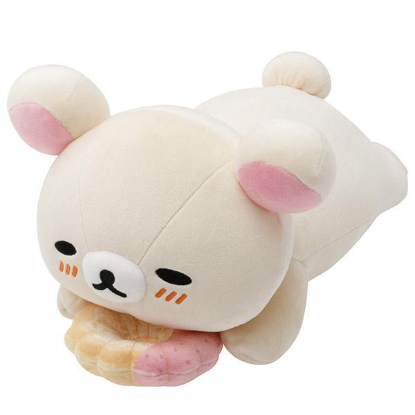 リラックマ×ミスタードーナツ　ドーナツまくまくクッション　コリラックマ　ストロベリーカスタードフレン...