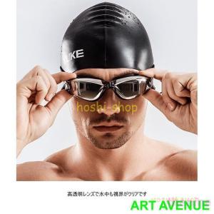 スイミングゴーグル水泳大人耳栓付きレディースメ...の詳細画像3