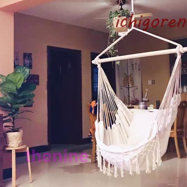 ハンモックチェア 椅子型ハンモック アウトドア キャンプ 室内 室外おしゃれ お昼寝 キャンプ バー...