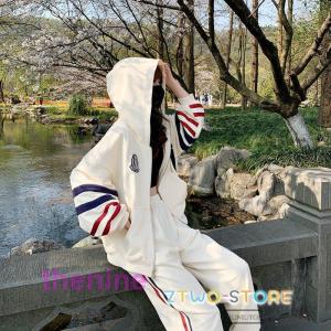 レディース ジャージ 上下 セット Lサイズ(ホワイト, L) : スピード
