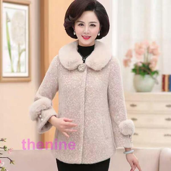 レディースファッション 新しい模造ミンクのベルベットの綿は冬のツイードのジャケット 女性 ジャケット