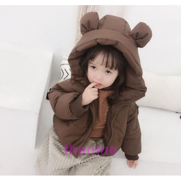 キッズファッション 子供服 女の子 男の子 ダウンジャケット ラクーンファー付き ロング 通学 キッ...