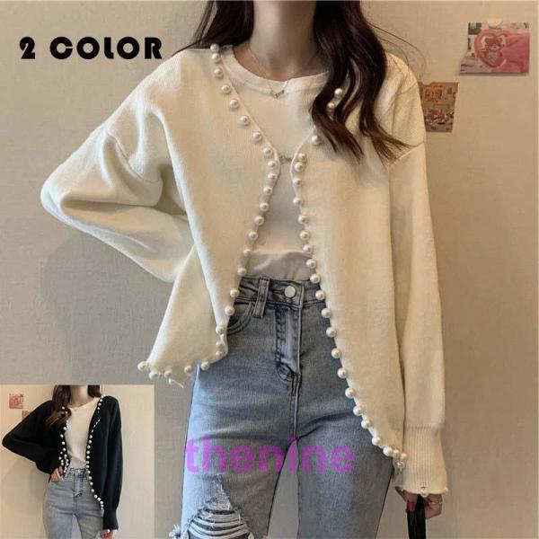 カーディガン カパール釦カーディガン