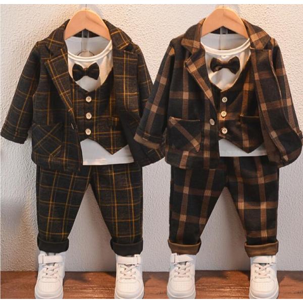 子供スーツ 男の子 フォーマルスーツ ベビー服 3点セットおしゃれ 結婚式 発表会 卒業式 入学式 ...