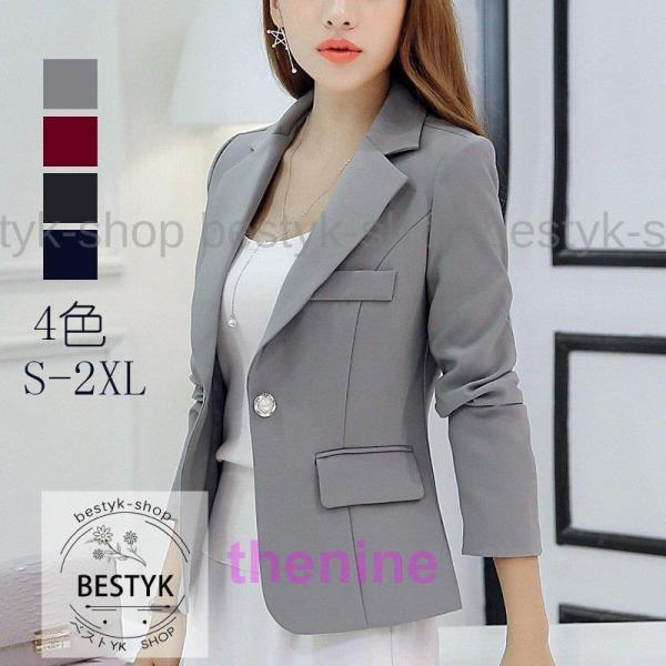 スーツ レディース スーツジャケット 20代30代40代細身 春秋長袖事務服 フォーマル 面接 制服...