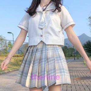 プリーツスカートチェック柄スクールスカート女子高生制服スカートセーラー服学生制服JK春秋春夏スクールスカート中学学生服高校生学生おしゃれ｜asae0216