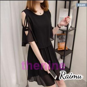 ワンピース レディース 春夏 ミニ 白 黒 ミ...の詳細画像3
