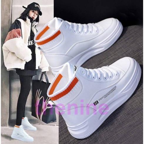 厚底 スニーカー レディース 疲れない ハイカット シューズ レースアップ 履きやすい 靴スポーツ ...