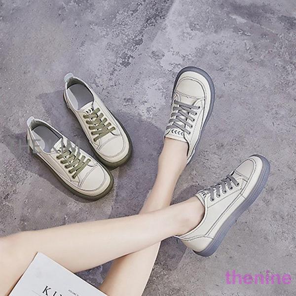 スニーカー　靴　レディースシューズ　スケートボードシューズ   牛革  春夏秋冬　オールシーズン　レ...