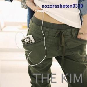 チノパン カーゴパンツ レディース ウエストゴム パンツ 大きいサイズ かわいい おしゃれ カーキ ...