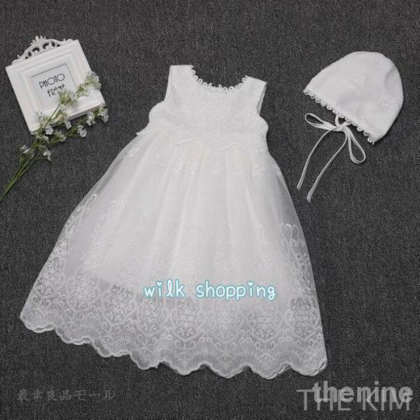 ベビードレス 新生児 退院 女の子 ベビー服 結婚式 お宮参り 夏 セレモニードレス ベビーワンピー...