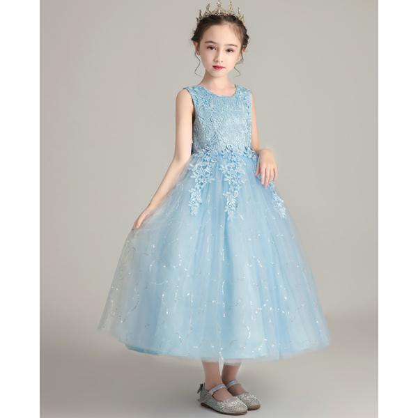 子供ドレス ロング 発表会 結婚式 ピンク  フォーマル ドレス 高級 子供ドレスガールズ プリンセ...