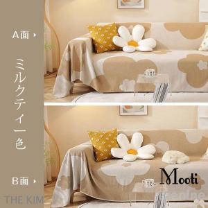 マルチカバー おしゃれ 両面使用可能 花柄 ソ...の詳細画像3