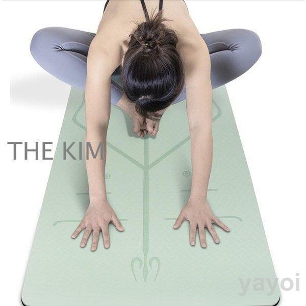 ヨガマット 6mm ピラティス トレーニングマット ダイエット器具 軽い 滑り止め ストレッチマット...