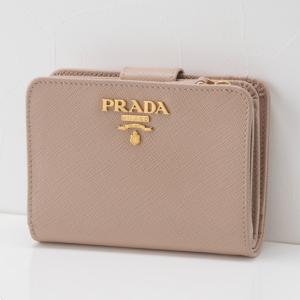 PRADA プラダ サフィアーノ 二つ折り財布 ピンクベージュ系 1ML018 PRADA（プラダ） 財布 レディース ブランド 二つ折り財布 サフィアーノ