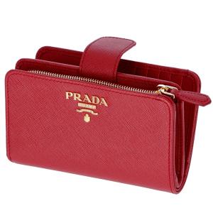 プラダ PRADA 財布 二つ折り財布 型押しカーフスキン 1ML225 QWA 68Z｜asafezone