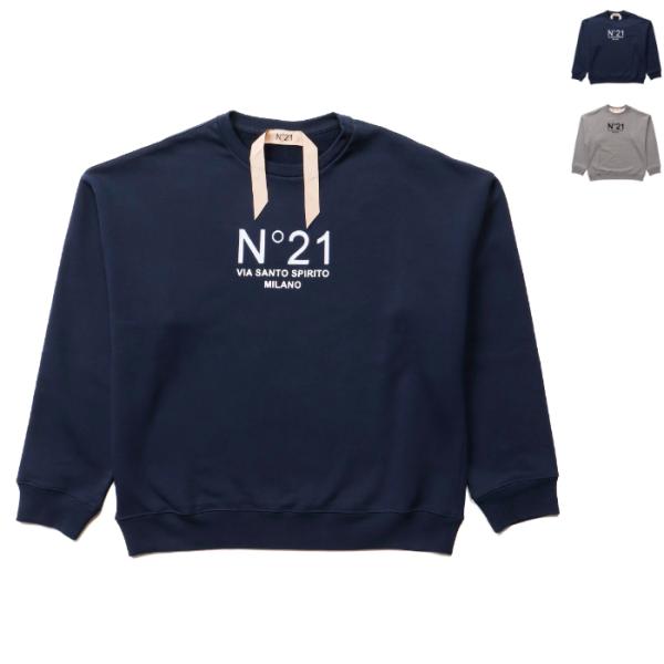 ヌメロ ヴェントゥーノ N°21 トレーナー ロゴ スウェットシャツ ラウンドネック 23IN2M0...