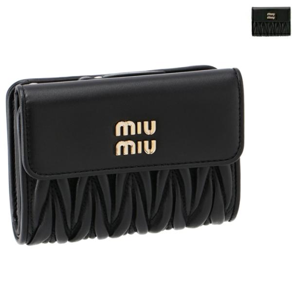 ミュウミュウ MIU MIU 財布 二つ折り マテラッセ 折りたたみ 二つ折り財布 二つ折り財布 5...